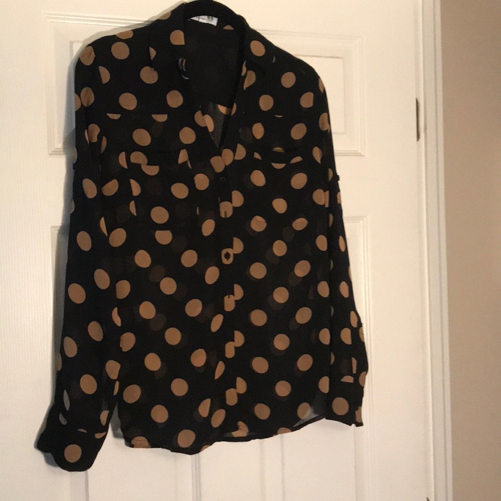 Express portofino shirt polka dot